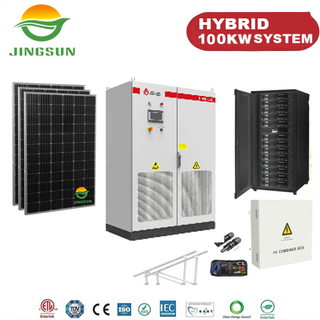 100kw Hybrid Solar System with lithium battery